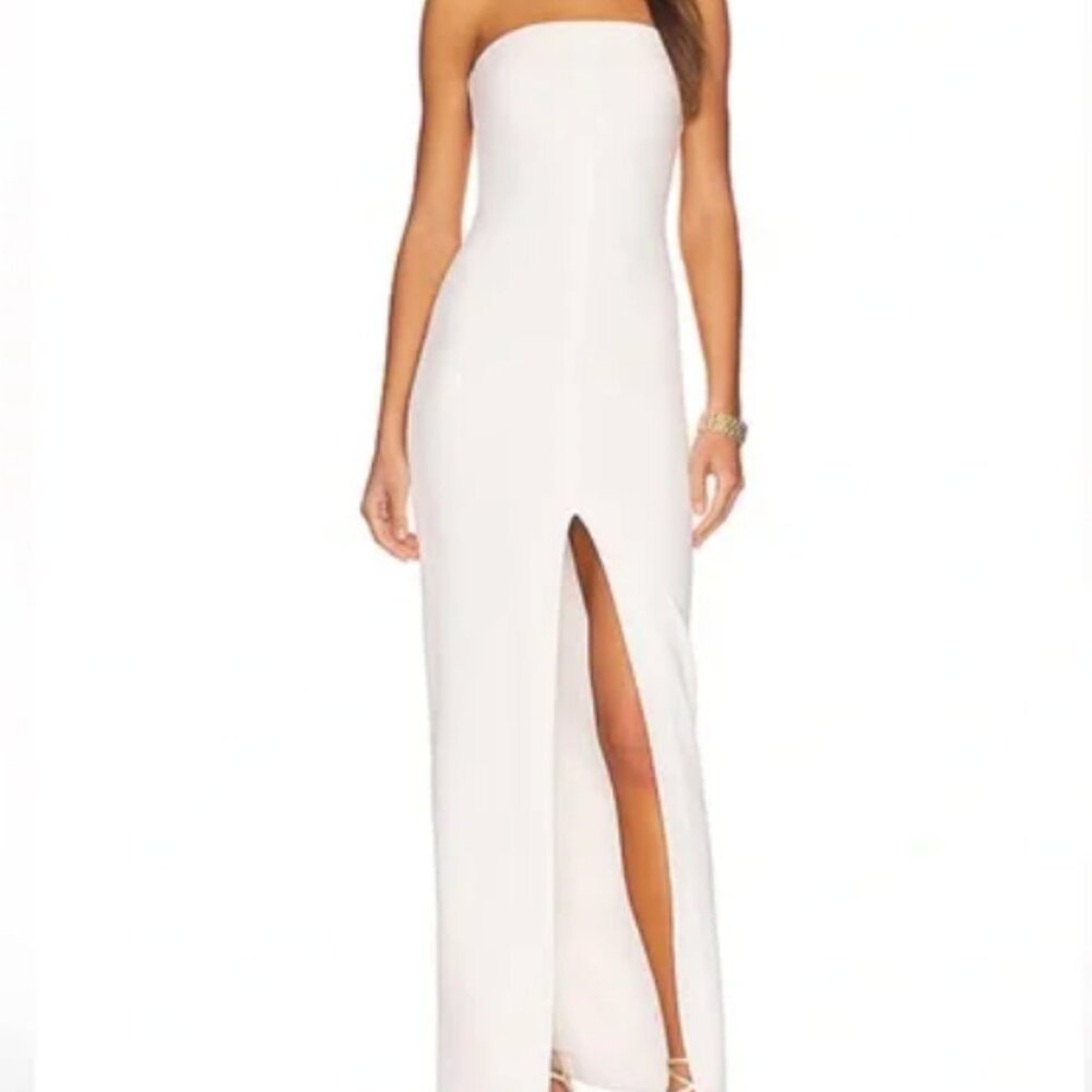 White Solace London Strapless Dress Size 6